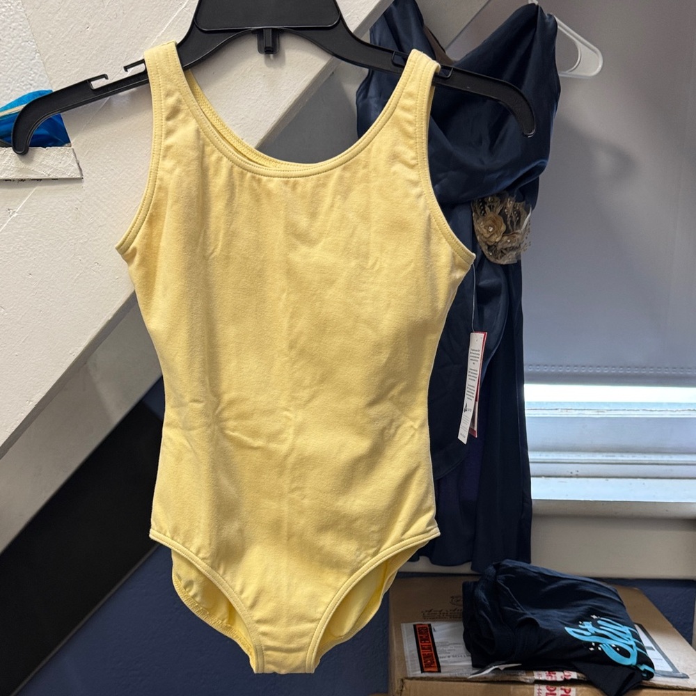 Yellow Scoop Neck Leotard